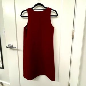 Maroon Theory sleeveless flare out midi dress